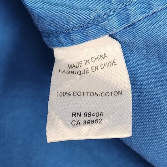 Theory Zack PS Belledune Button Down Shirt Men's Size S Blue Casual Faded - Picture 9 of 9